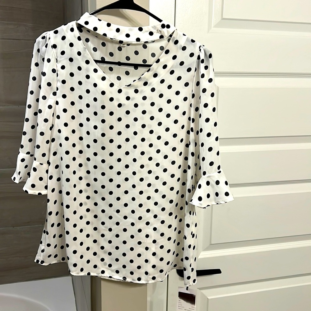 Brand New! Polkadot Work blouse from StyleWe - 100% Polyester